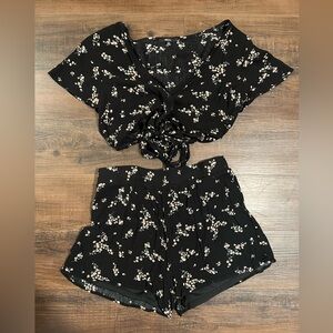 Floral short set